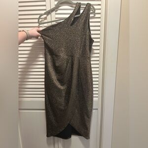 Elegant Black and Gold Women's Dress